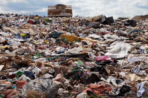 Efficient recycling system at a business waste facility